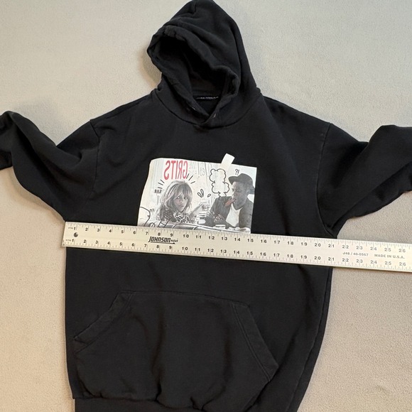 Throwback 2002 Beyonce Jay Z Bonnie and Clyde Graphic Black Hoodie Unisex small - Picture 7 of 9